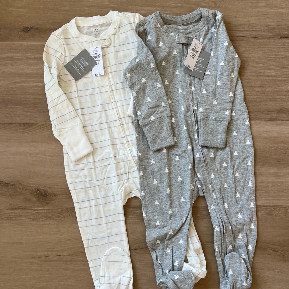 Cozy Kids One Piece Set - Gray and White